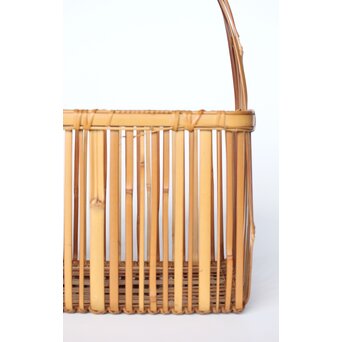 倣 飯塚琅玕斎写 竹工芸 花籠　U310 