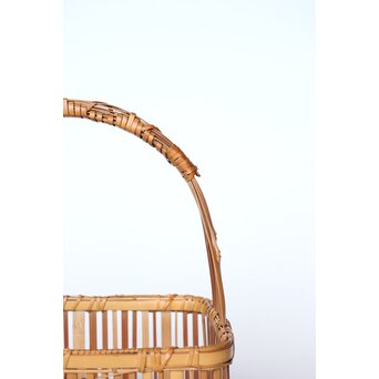 倣 飯塚琅玕斎写 竹工芸 花籠　U310 