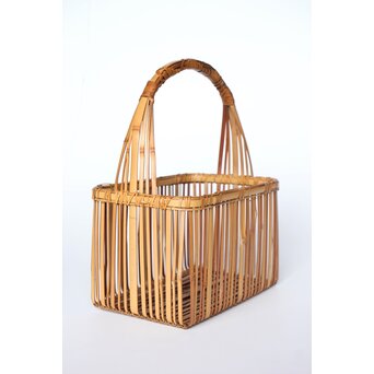 倣 飯塚琅玕斎写 竹工芸 花籠　U310 