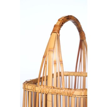 倣 飯塚琅玕斎写 竹工芸 花籠　U310 