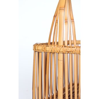 倣 飯塚琅玕斎写 竹工芸 花籠　U310 