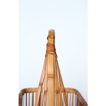 倣 飯塚琅玕斎写 竹工芸 花籠　U310 