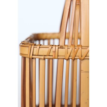 倣 飯塚琅玕斎写 竹工芸 花籠　U310 