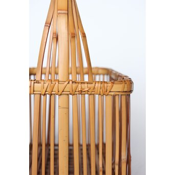 倣 飯塚琅玕斎写 竹工芸 花籠　U310 