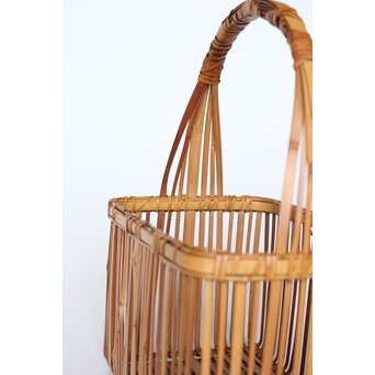 倣 飯塚琅玕斎写 竹工芸 花籠　U310 