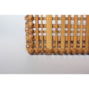 倣 飯塚琅玕斎写 竹工芸 花籠　U310 