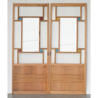 多種 色ガラス戸 2枚1組　GD0135Y