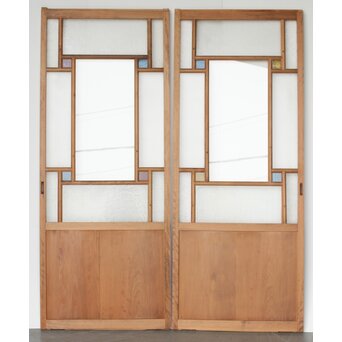 多種 色ガラス戸 2枚1組　GD0135Y 