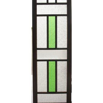 多種ガラス 細分割 緑色ガラス欄間　R0247 
