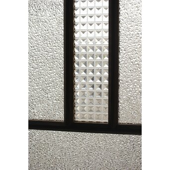 多種ガラス 細分割 緑色ガラス欄間　R0247 