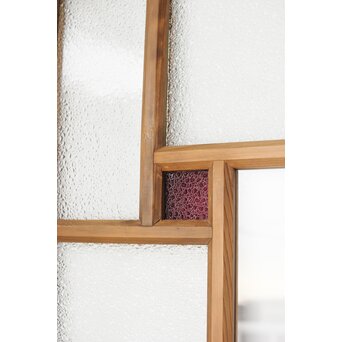 緑と黄色 色ガラス戸 2枚1組　GD0136Y 