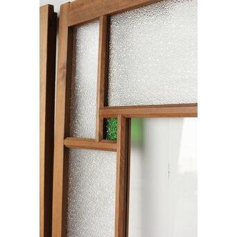 緑と黄色 色ガラス戸 2枚1組　GD0136Y 