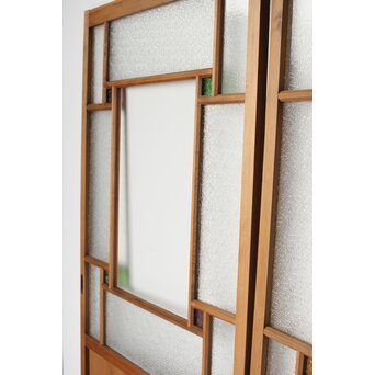 緑と黄色 色ガラス戸 2枚1組　GD0136Y 