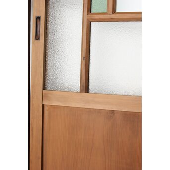 緑と黄色 色ガラス戸 2枚1組　GD0136Y 