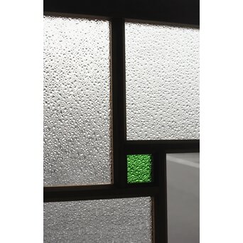 緑と黄色 色ガラス戸 2枚1組　GD0136Y 