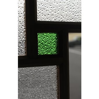 緑と黄色 色ガラス戸 2枚1組　GD0136Y 