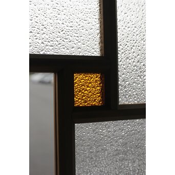 緑と黄色 色ガラス戸 2枚1組　GD0136Y 