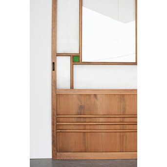 緑と黄色 色ガラス戸 2枚1組　GD0136Y 