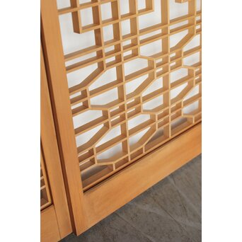 白木組子書院 両面ガラス 4枚1組　R0248 