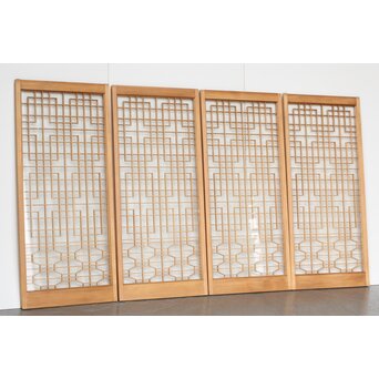 白木組子書院 両面ガラス 4枚1組　R0248 
