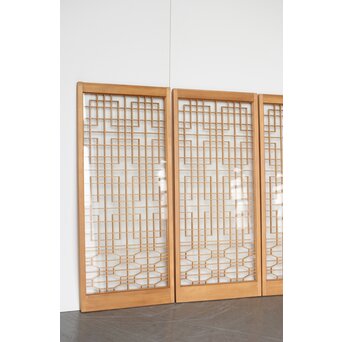 白木組子書院 両面ガラス 4枚1組　R0248 