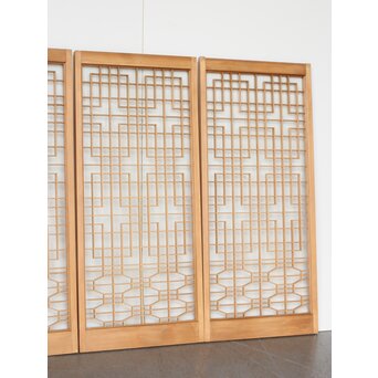 白木組子書院 両面ガラス 4枚1組　R0248 