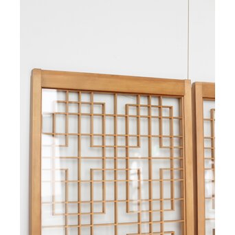 白木組子書院 両面ガラス 4枚1組　R0248 