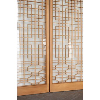 白木組子書院 両面ガラス 4枚1組　R0248 