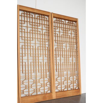 白木組子書院 両面ガラス 4枚1組　R0248 