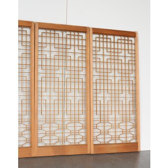 白木組子書院 両面ガラス 4枚1組　R0248 