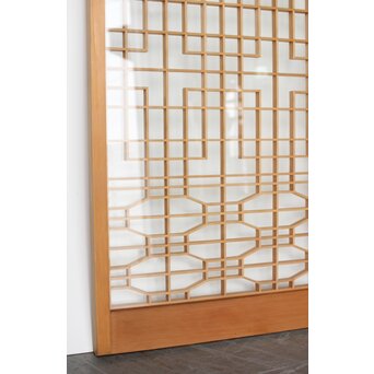 白木組子書院 両面ガラス 4枚1組　R0248 