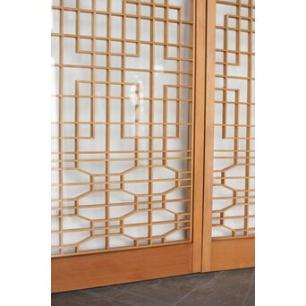 白木組子書院 両面ガラス 4枚1組　R0248 