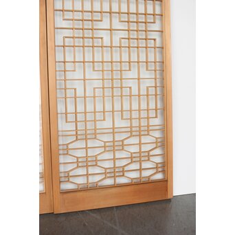 白木組子書院 両面ガラス 4枚1組　R0248 