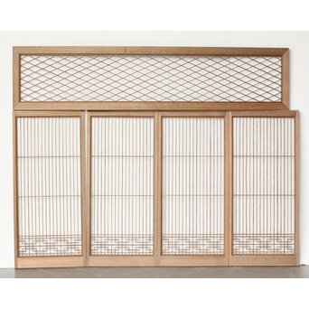 神代杉の組子書院欄間 5枚1組　R0251