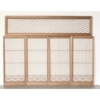 神代杉の組子書院欄間 5枚1組　R0251 