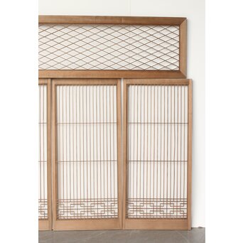 神代杉の組子書院欄間 5枚1組　R0251 