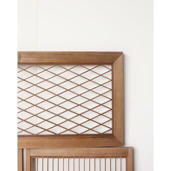 神代杉の組子書院欄間 5枚1組　R0251 