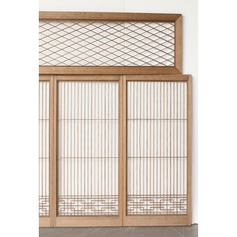 神代杉の組子書院欄間 5枚1組　R0251 