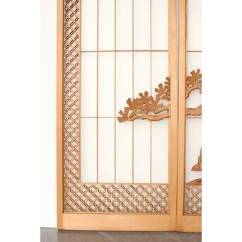 鶴松 七宝書院欄間 5枚1組　R0252Y 