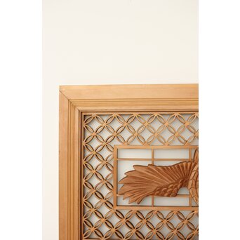 鶴松 七宝書院欄間 5枚1組　R0252Y 