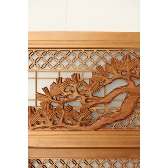 鶴松 七宝書院欄間 5枚1組　R0252Y 