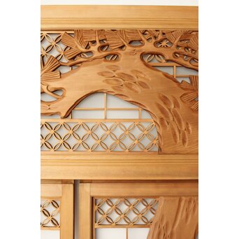 鶴松 七宝書院欄間 5枚1組　R0252Y 