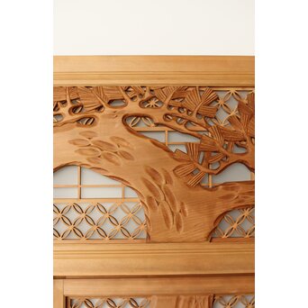 鶴松 七宝書院欄間 5枚1組　R0252Y 