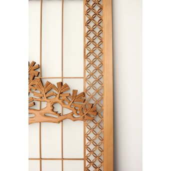 鶴松 七宝書院欄間 5枚1組　R0252Y 