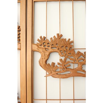 鶴松 七宝書院欄間 5枚1組　R0252Y 