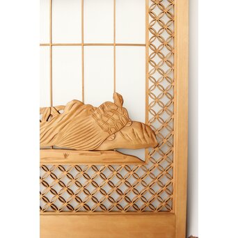 鶴松 七宝書院欄間 5枚1組　R0252Y 