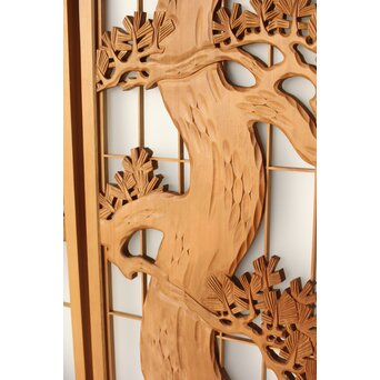 鶴松 七宝書院欄間 5枚1組　R0252Y 