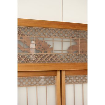 鶴松 七宝書院欄間 5枚1組　R0252Y 