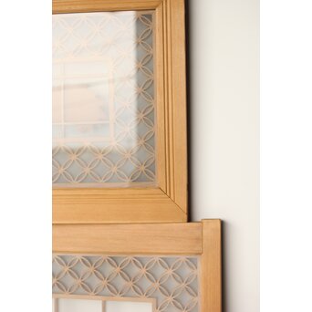 鶴松 七宝書院欄間 5枚1組　R0252Y 