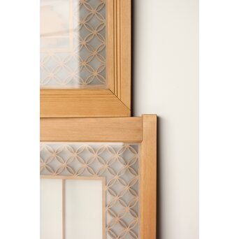 鶴松 七宝書院欄間 5枚1組　R0252Y 